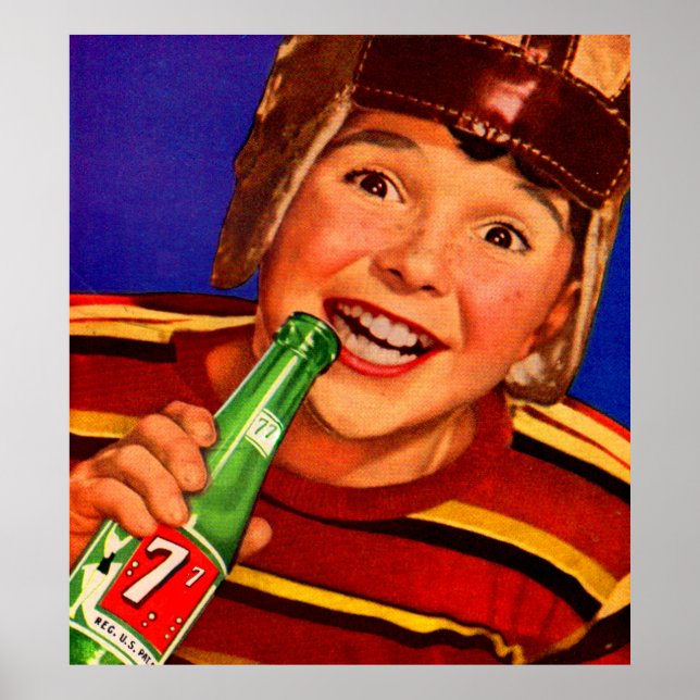 Póster Anuncio de soda de los años 1950 (Frente)