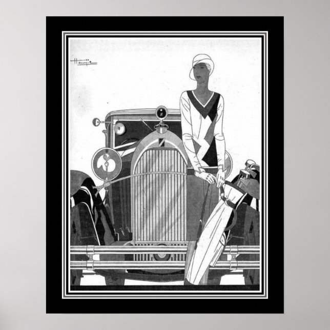 Póster Anuncio de Talbot de Art Deco de los años 20 (Frente)
