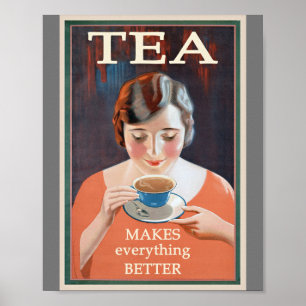Póster Anuncio de té de época - Mejor