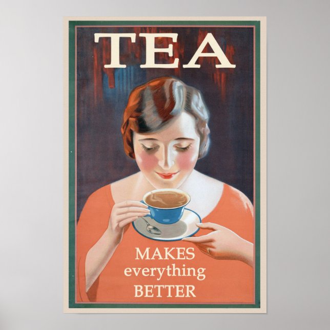 Póster Anuncio de Tea Vintage (Frente)