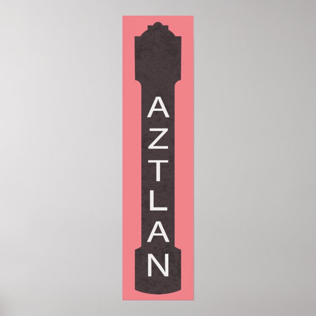 Póster anuncio de teatro de aztlan (Frente)