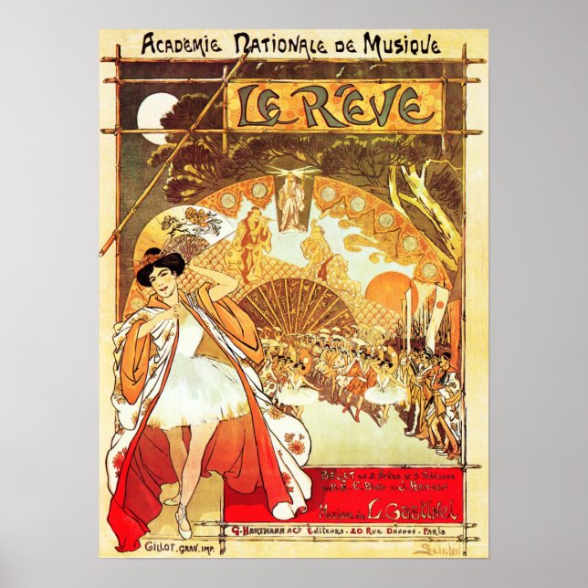 Póster Anuncio de teatro musical de LE REVE (Frente)
