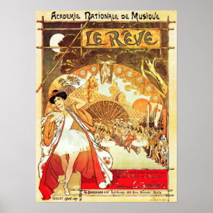 Póster Anuncio de teatro musical francés LE REVE
