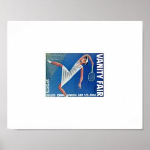 Póster Anuncio de Tenis Feria de Vanidad de Vintage