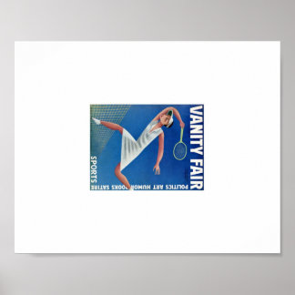 Póster Anuncio de Tenis Feria de Vanidad de Vintage