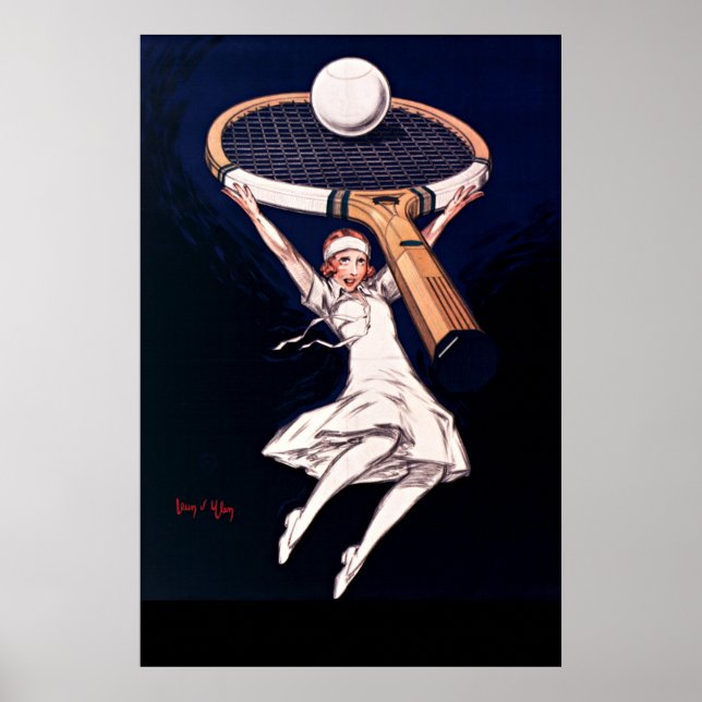 Póster Anuncio de tenis Jean d'Ylen 1929 (Frente)
