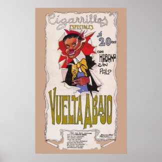 Póster Anuncio de venado Vuelta Abajo en 1907