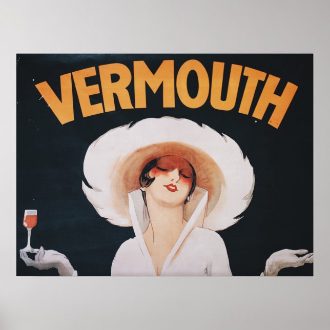 Póster Anuncio de vermouth vintage (Frente)