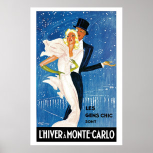 Póster Anuncio de Viaje al Invierno de la Viña Montecarlo