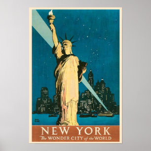 Póster Anuncio de viaje de Nueva York