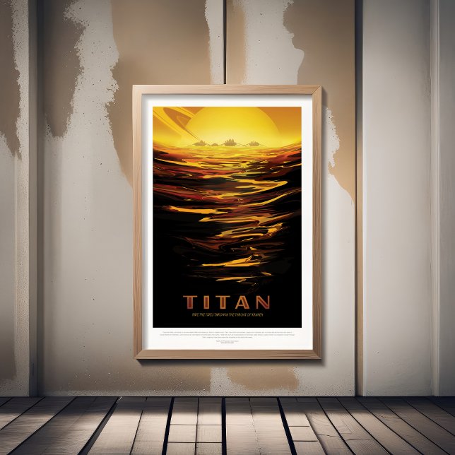 Póster Anuncio de viajes de Ciencia Ficción, Moon Titan (Subido por el creador)