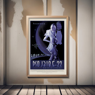 Póster Anuncio de viajes de Sci-Fi, Planet PSO J318.5-22