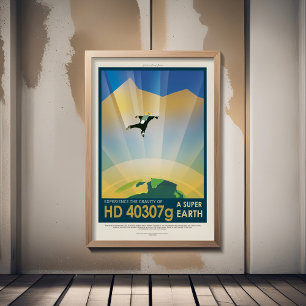 Póster Anuncio de viajes Sci-Fi, Planet HD 40307g