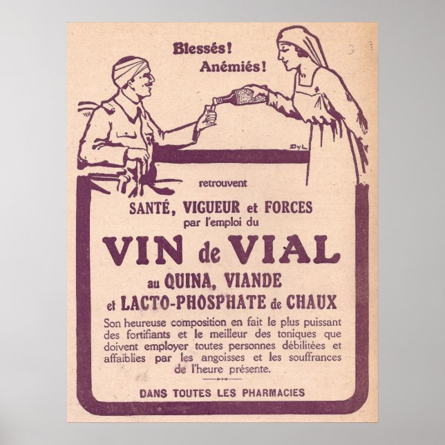 Póster Anuncio de Vin de Vial (Frente)