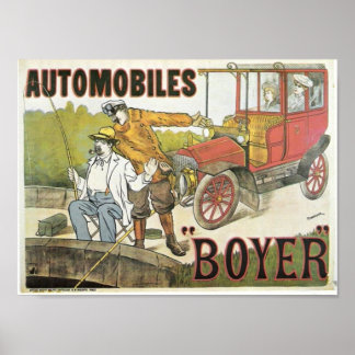 Póster Anuncio de Vintage Automobiles Boyer