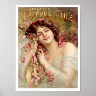 Póster Anuncio de Vintage Biscuit