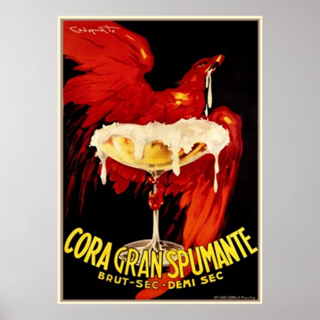Póster Anuncio de Vintage italiano Spumante (Frente)