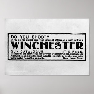 Póster Anuncio de Winchester de 1902
