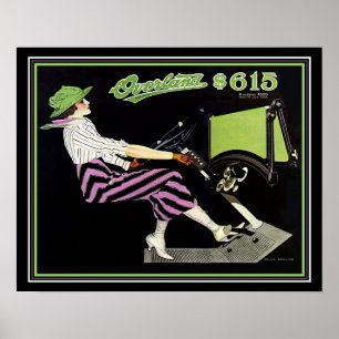 Póster Anuncio Deco "Overland" Roadster - Coles Phillips