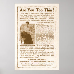 Póster Anuncio del aumento de peso del vintage a partir