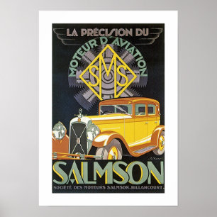 Póster Anuncio del automóvil de Salmson del vintage