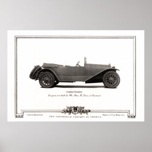 Póster Anuncio del automóvil del automóvil descubierto de
