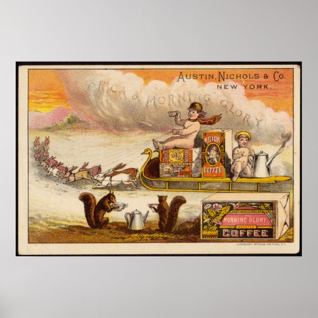 Póster Anuncio del café de Nueva York (Frente)