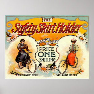 Póster Anuncio del soporte de falda de época