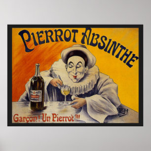 Póster Anuncio del viejo francés Pierrot Absinthe