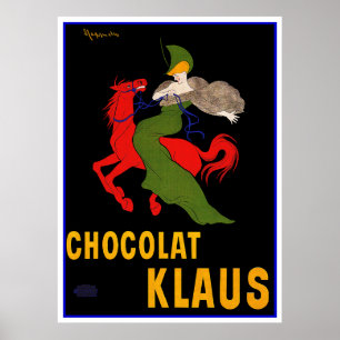 Póster Anuncio del vintage de Cappiello - Chocolat Klaus