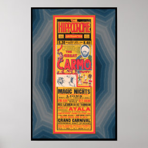PÓSTER ANUNCIO EN CARTEL ORIGINAL DE 1933 MAGO, ETC