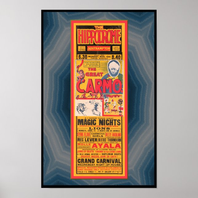PÓSTER ANUNCIO EN CARTEL ORIGINAL DE 1933 MAGO, ETC (Frente)