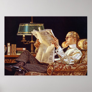 Póster Anuncio estadounidense, Collares de camisa de flec