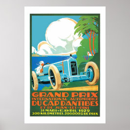 Póster Anuncio francés de Carreras automática del Gran Pr