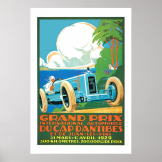 Póster Anuncio francés de Carreras automática del Gran Pr