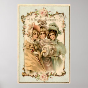 Póster Anuncio francés de la fábrica de la joyería del