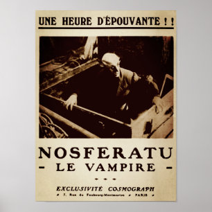 Póster Anuncio francés de la revista de Nosferatu del