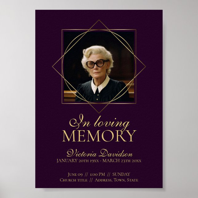 Póster Anuncio fúnebre digital Post Deep Purple (Frente)