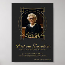 Póster Anuncio Funeral Digital Post Gris Oscuro