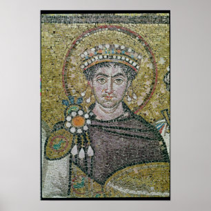 Póster ANUNCIO justiniano del emperador I c.547