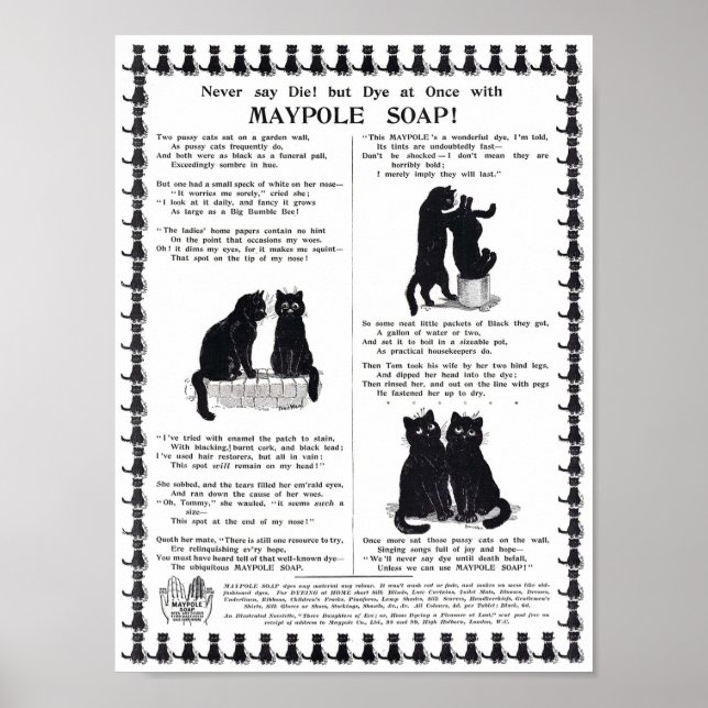 Póster Anuncio Maypole Soap, Louis Wain (Frente)