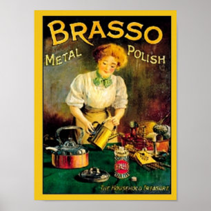Póster Anuncio Metalizado de Brasso