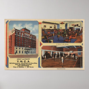 Póster Anuncio para el edificio del ejército/de la marina