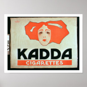 Póster Anuncio para los "cigarrillos de Kadda" (litho del