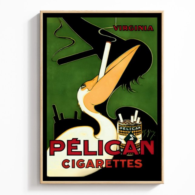 Póster Anuncio retro de cigarrillos Pelican, era Art Déco (Subido por el creador)