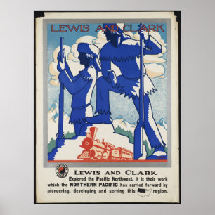 Póster Anuncio retro de Poster de Viajes de época Lewis y