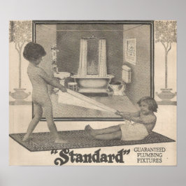 Póster Anuncio sobre los accesorios de baño de 1913