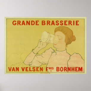 Póster Anuncio vintage Art Nouveau Belgium