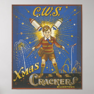 Póster Anuncio vintage de CWS Xmas Crackers