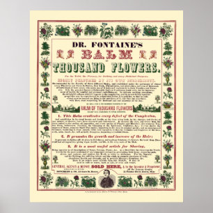 Póster Anuncio vintage de la era victoriana Bálsamo de mi